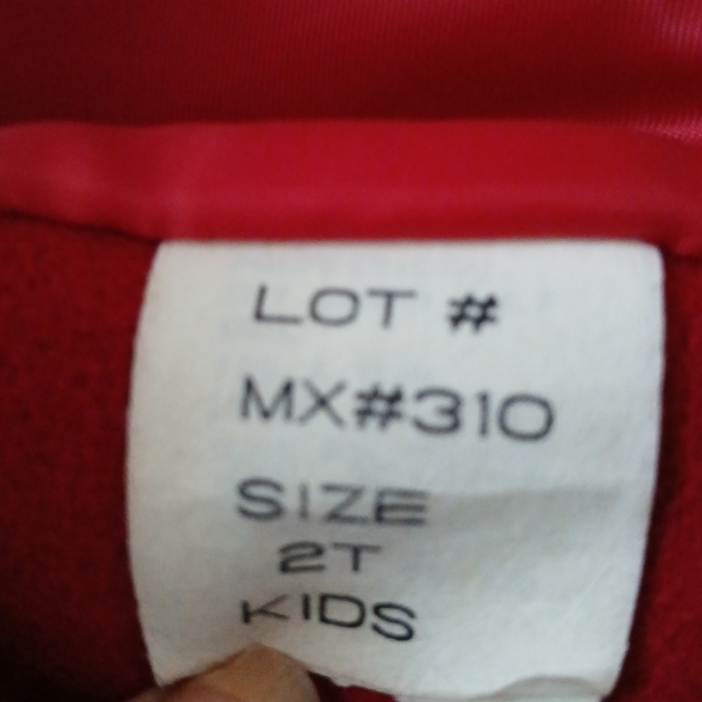 Stephanie Matthew's Hooded  Girl's Red Wool Double Breasted Coat Size 2T - Picture 5 of 7